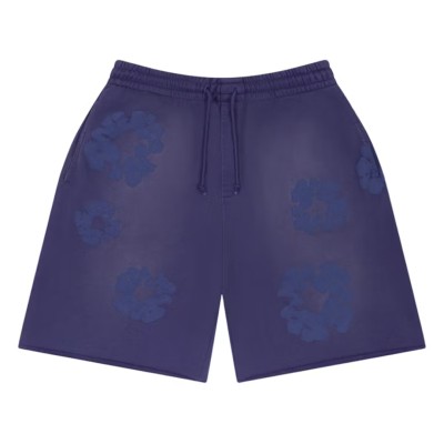 Denim Tears Mono Cotton Wreath Sweat Shorts Washed Blue