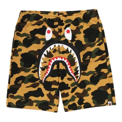 BAPE 1st Camo Shark Regular Fit Sweat Shorts Shorts Yellow.jpg