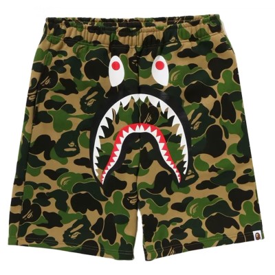 BAPE ABC Camo Shark Sweat Shorts Green.jpg