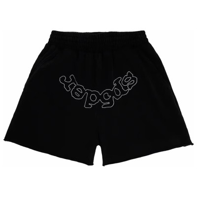 Sp5der OG Logo Embroidered Sweatshort Black.jpg