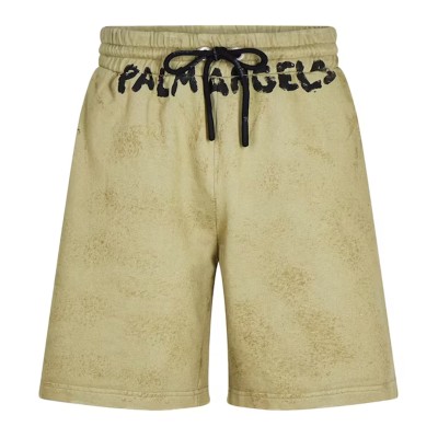 Palm Angels Seasonal Logo Sweatshorts Military/Black