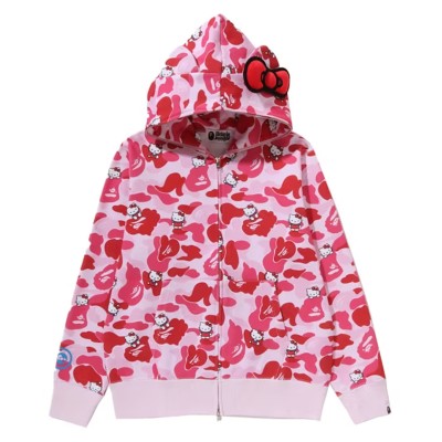 BAPE x Sanrio Characters Kuromi Camo Full Zip Hoodie (W) Pink