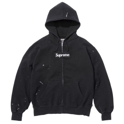 Supreme : MM6 Maison Margiela Box Logo Zip Up Hooded Sweatshirt Black.jpg