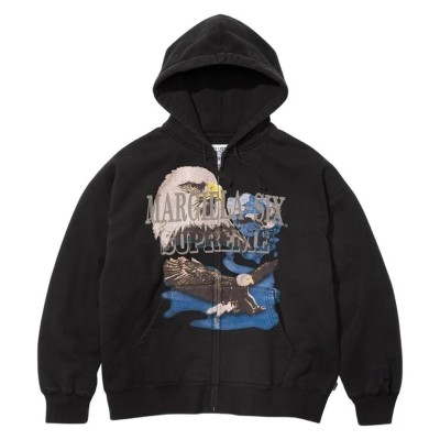 Supreme : MM6 Maison Margiela Eagle Zip Up Hooded Sweatshirt Black.jpg