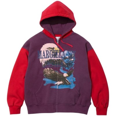 Supreme : MM6 Maison Margiela Eagle Zip Up Hooded Sweatshirt Red.jpg