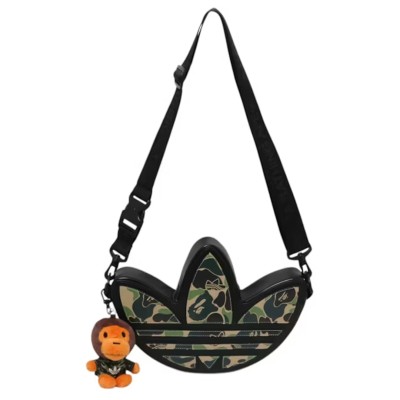 adidas x BAPE Camo Trefoil Shoulder Bag Black