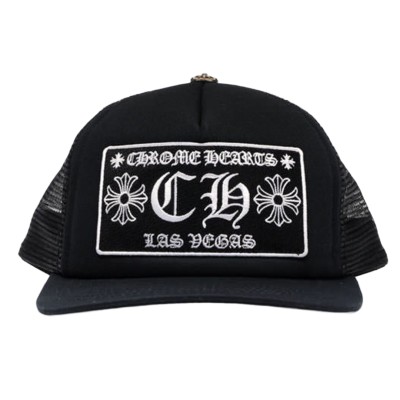 Chrome Hearts CH Las Vegas Trucker Hat Black/Black