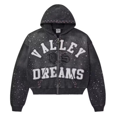 Vale Forever Classico Zip Up Hoodie Black