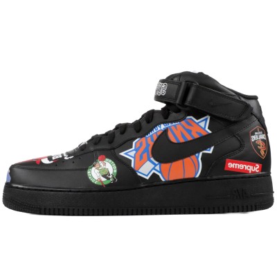 Nike Air Force 1 Mid Supreme NBA Black