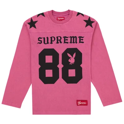 Supreme Playboy L:S Football Top Pink.jpg