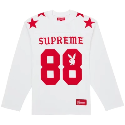 Supreme Playboy L:S Football Top White.jpg