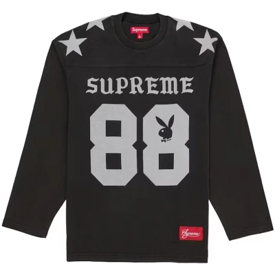 Supreme Playboy L/S Football Top Black