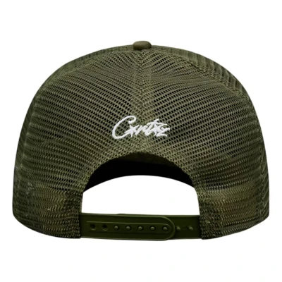Corteiz Island Puff Print Trucker Hat Olive2.jpg