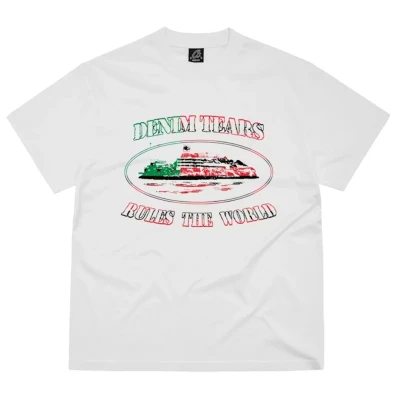 Corteiz x Denim Tears Cortears OG Alcatraz Tee White