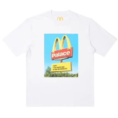 Palace x McDonald's Sign T-shirt White.jpg