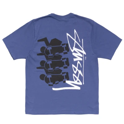 Stussy Skate Stack Tee Pigment Dyed Indigo