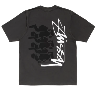 Stussy Skate Stack Tee Pigment Dyed Faded Black