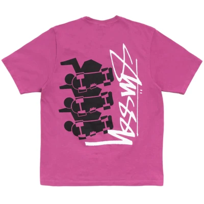Stussy Skate Stack Tee Pigment Dyed Berry