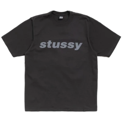 Stussy Shark Tee Pigment Dyed Faded Black2.jpg
