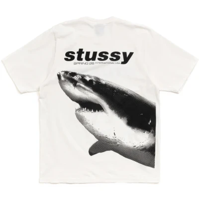 Stussy Shark Tee Pigment Dyed Natural
