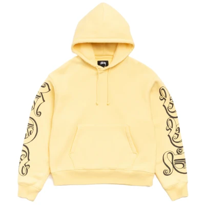 Stussy Motif Print Hoodie Yellow.jpg