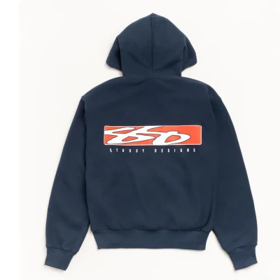 Stussy S Box Zip Hoodie Navy