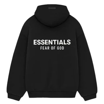 Fear of God Essentials Fleece Hoodie Black (FW24) *Ostatni rozmiar*