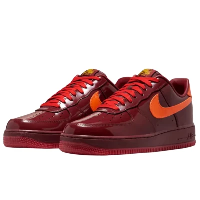 Nike Air Force 1 Low Patent Leather Dark Team Red Safety Orange2.jpg