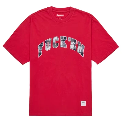 Supreme Fuck Em Plaid S:S Tee Red.jpg