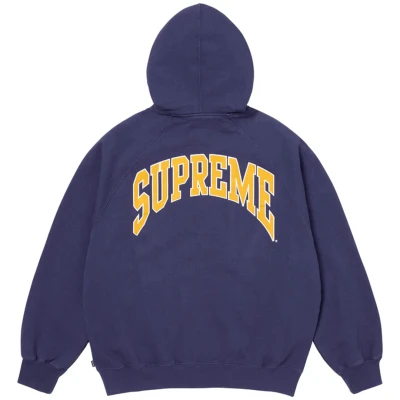 Supreme Cracked Raglan Zip Up Hooded Sweatshirt Washed Navy2.jpg