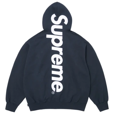 Supreme Satin Applique Hooded Sweatshirt Navy.jpg