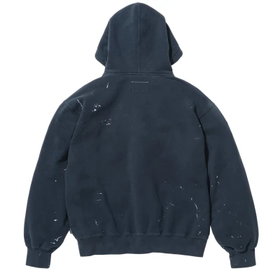 Supreme : MM6 Maison Margiela Box Logo Zip Up Hooded Sweatshirt Navy2.jpg