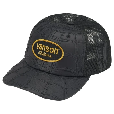 Supreme /Vanson Leathers Spider-Man Mesh Back 6-Panel Black