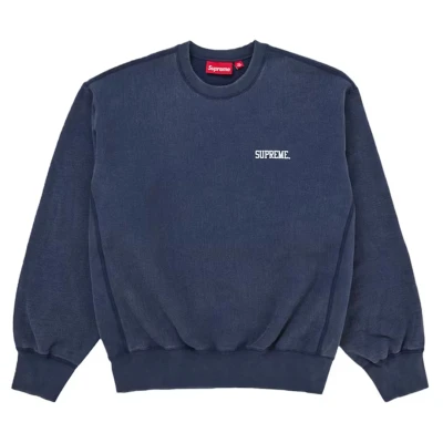 Supreme Washed Crewneck Navy