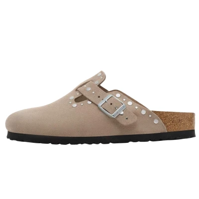 Birkenstock Boston Rivets Suede Leather Taupe.jpg