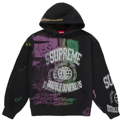 Supreme Overprint Hooded Sweatshirt Black.jpg
