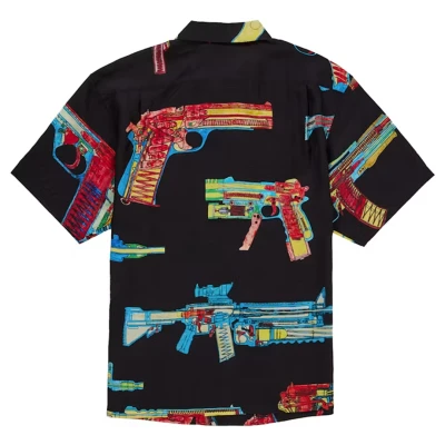 Supreme Guns Silk S:S Shirt Black2.jpg