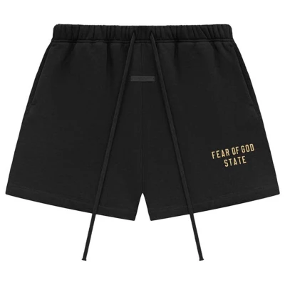 Fear of God Essentials Fleece Soccer Short Black.jpg