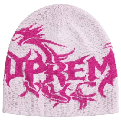 Supreme Dragon Beanie Pink