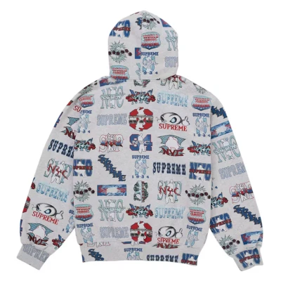 Supreme Flash Zip Up Hooded Sweatshirt White2.jpg