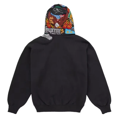 Supreme Patches Zip Up Hooded Sweatshirt Black2.jpg
