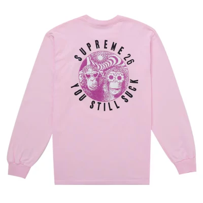 Supreme You Still S**k L/S Tee Light Pink