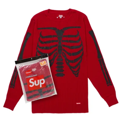 Supreme Hanes Bones Thermal Crew (1 Pack) Red.jpg