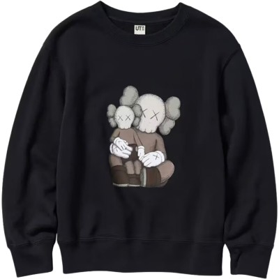 KAWS x Uniqlo Longsleeve Sweatshirt Black BBF.jpg