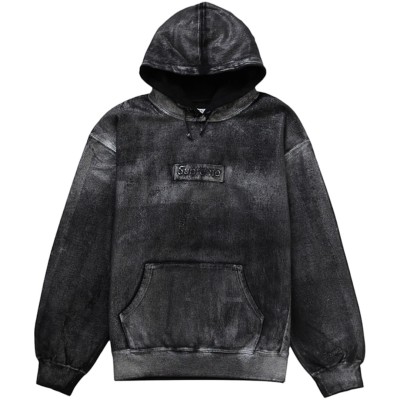 Supreme MM6 Maison Margiela Foil Box Logo Hooded Sweatshirt Black